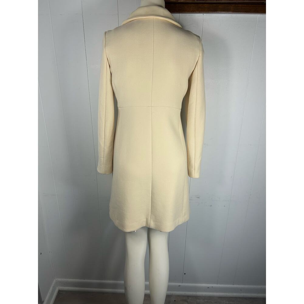 J.Crew Women's Cream Color Wool Blend Coat Single Breasted Classic Size 4 - Picture 3 of 7
